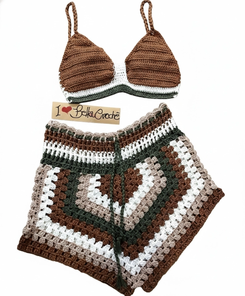 Conjunto sirena - top meia taça 