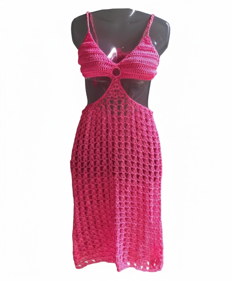 Vestido Folk - fio seda  - 1