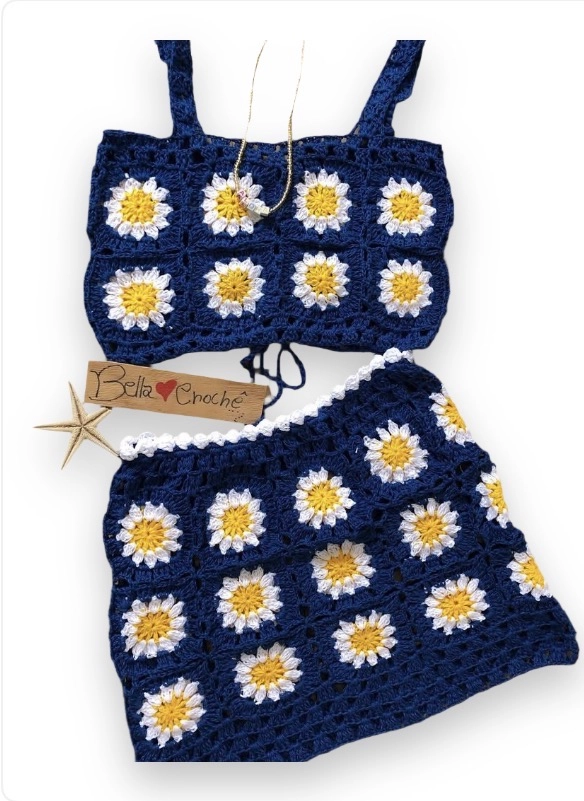 Conjunto Margarida - saia  - 2