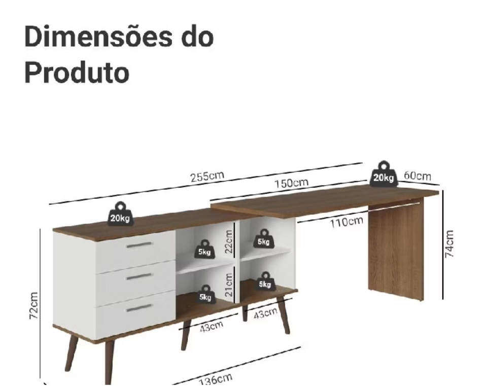 Mesa escrivaninha em L   .............. 👇 LINK na DESCRIÇÃO 👇 - 6