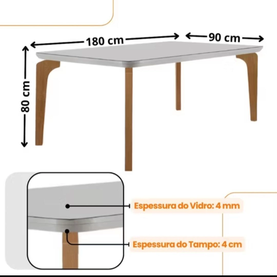 Mesa de Jantar Liz .........................  👇 LINK na DESCRIÇÃO 👇 - imagem 4