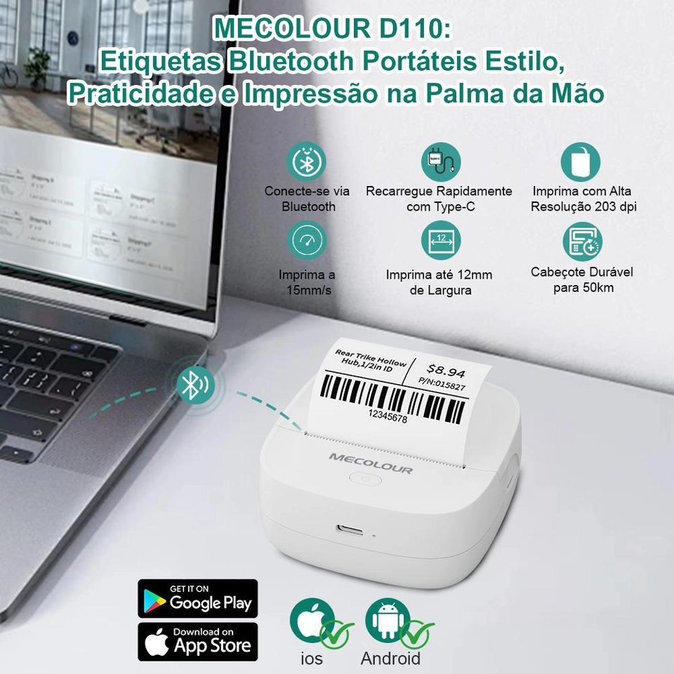 Mini impressora de Etiquetas................................................... 👇 LINK na  DESCRIÇÃO 👇  - imagem 5