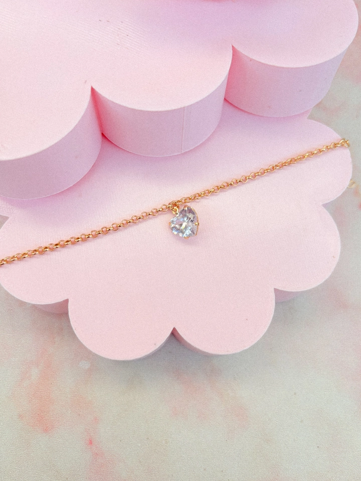 Pulseira elo português cristal  - 1