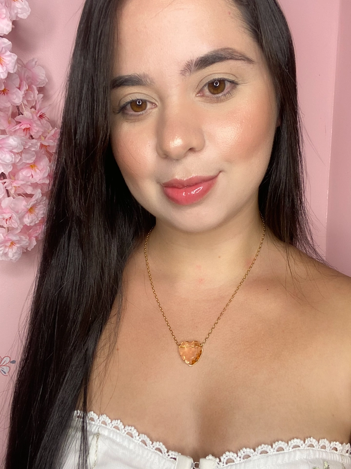 Colar coração - nude  - 1