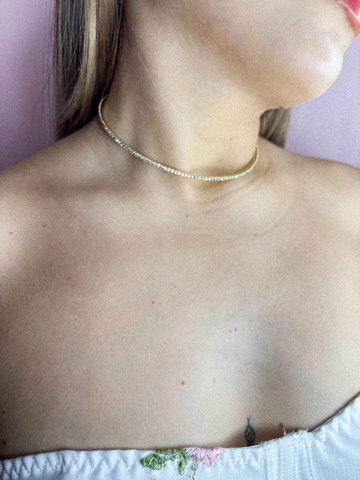 Choker aro brilho  ( aro pequeno )  - 1