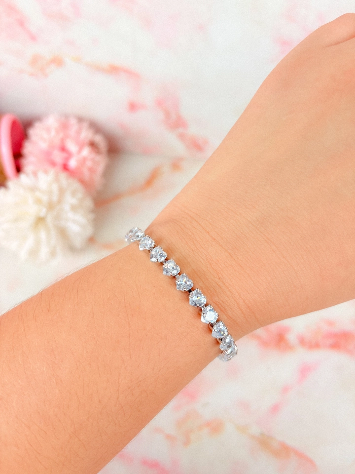 Pulseira corações - biju - 1
