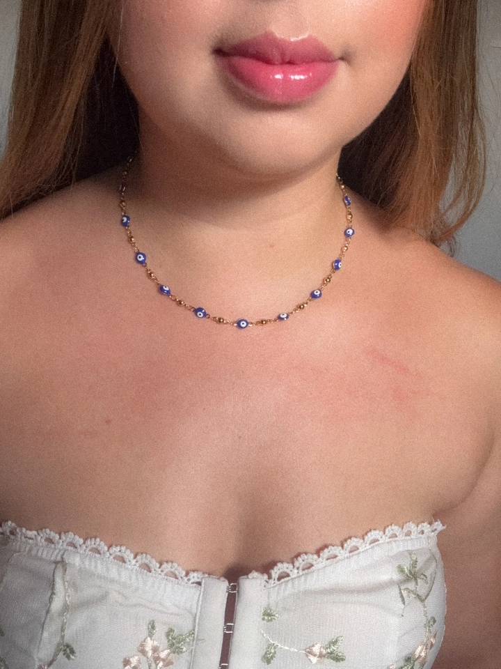 Choker olho grego - aço inoxidável  - 1