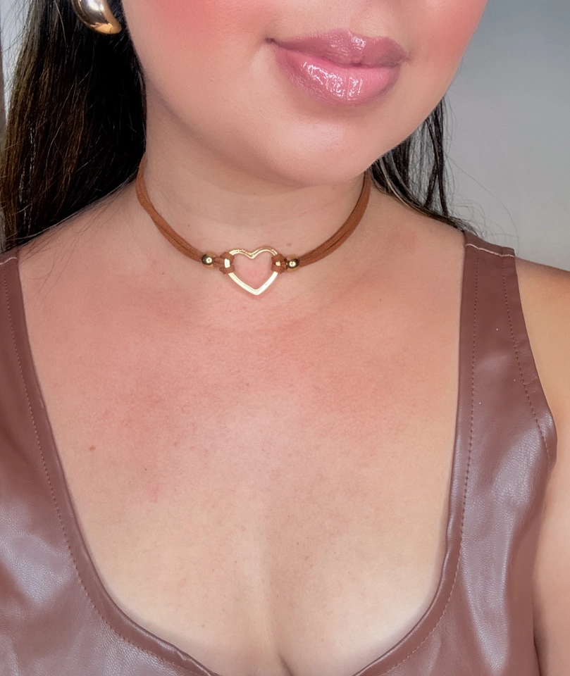 Choker coração 