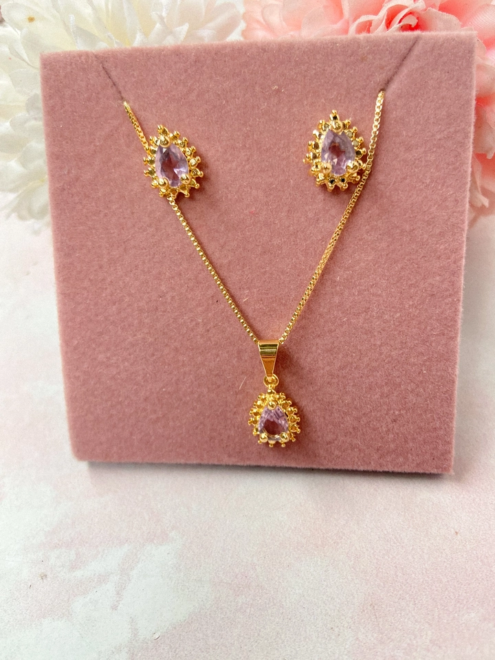 Conjunto gotinha rosa - 1