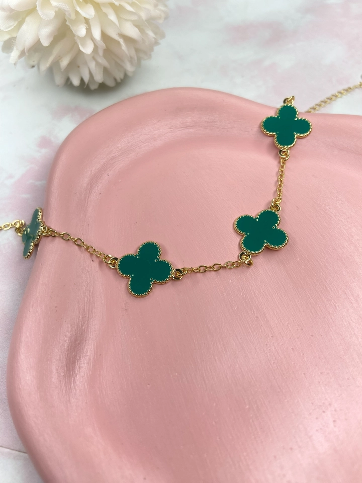 Pulseira trevo - verde - 1