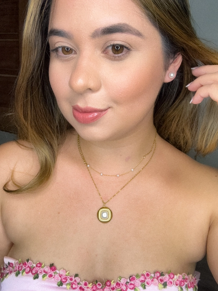 Conjunto colar duplo - aço inoxidável  - 1