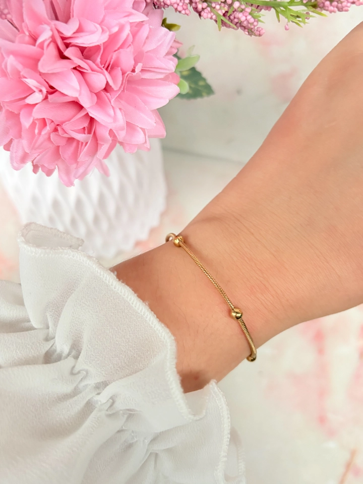 Pulseira bolinha - aço  - 1