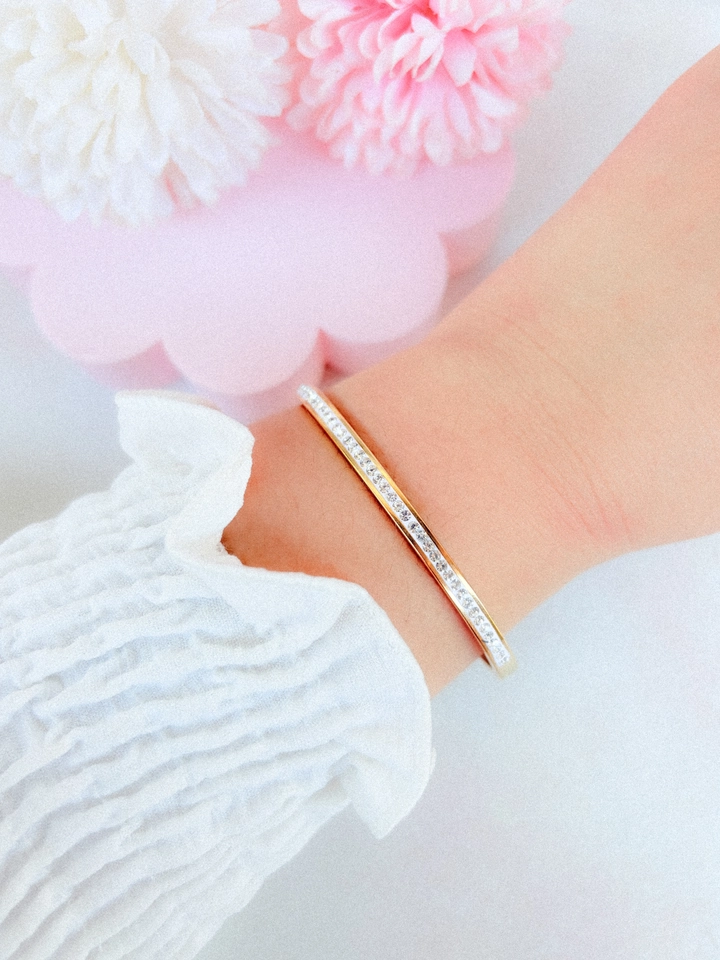 Bracelete brilho - aço inoxidável  - 1