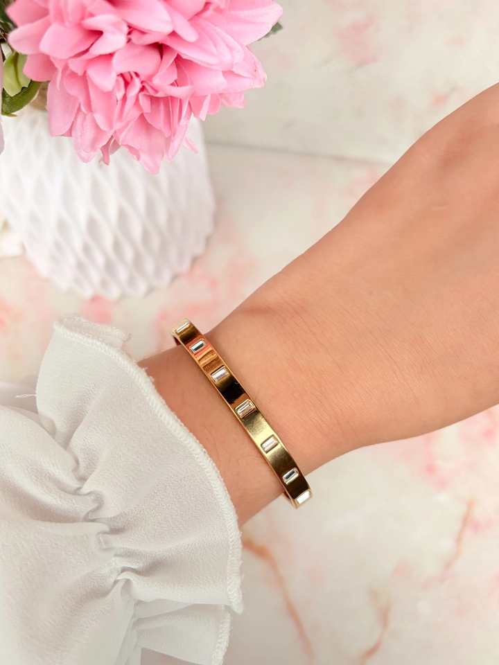 Bracelete brilho palito - aço 