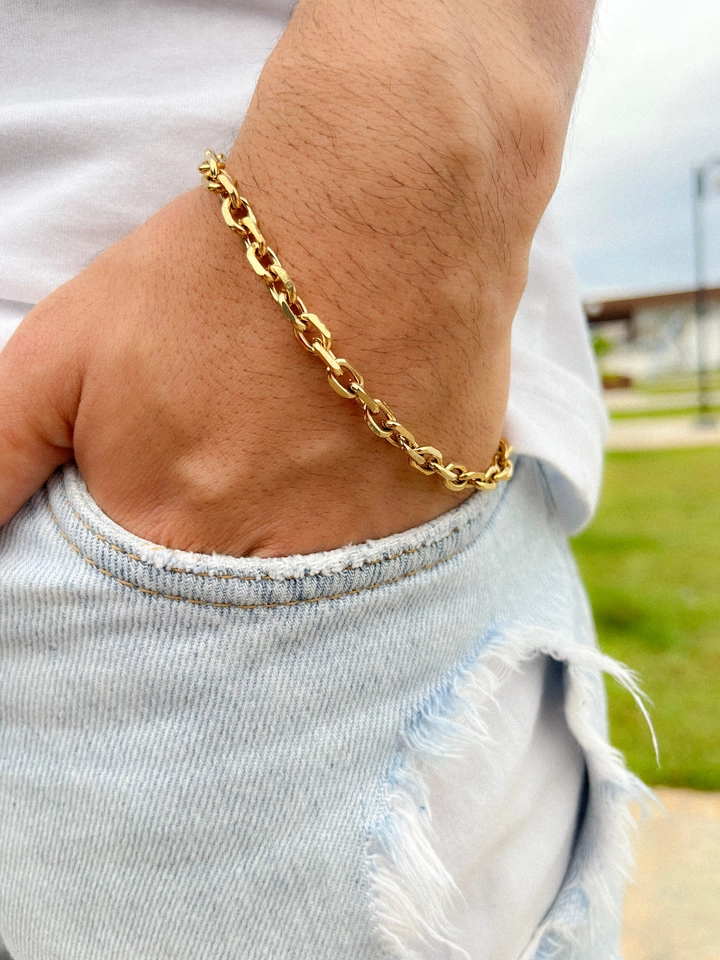 Pulseira elo grosso 
