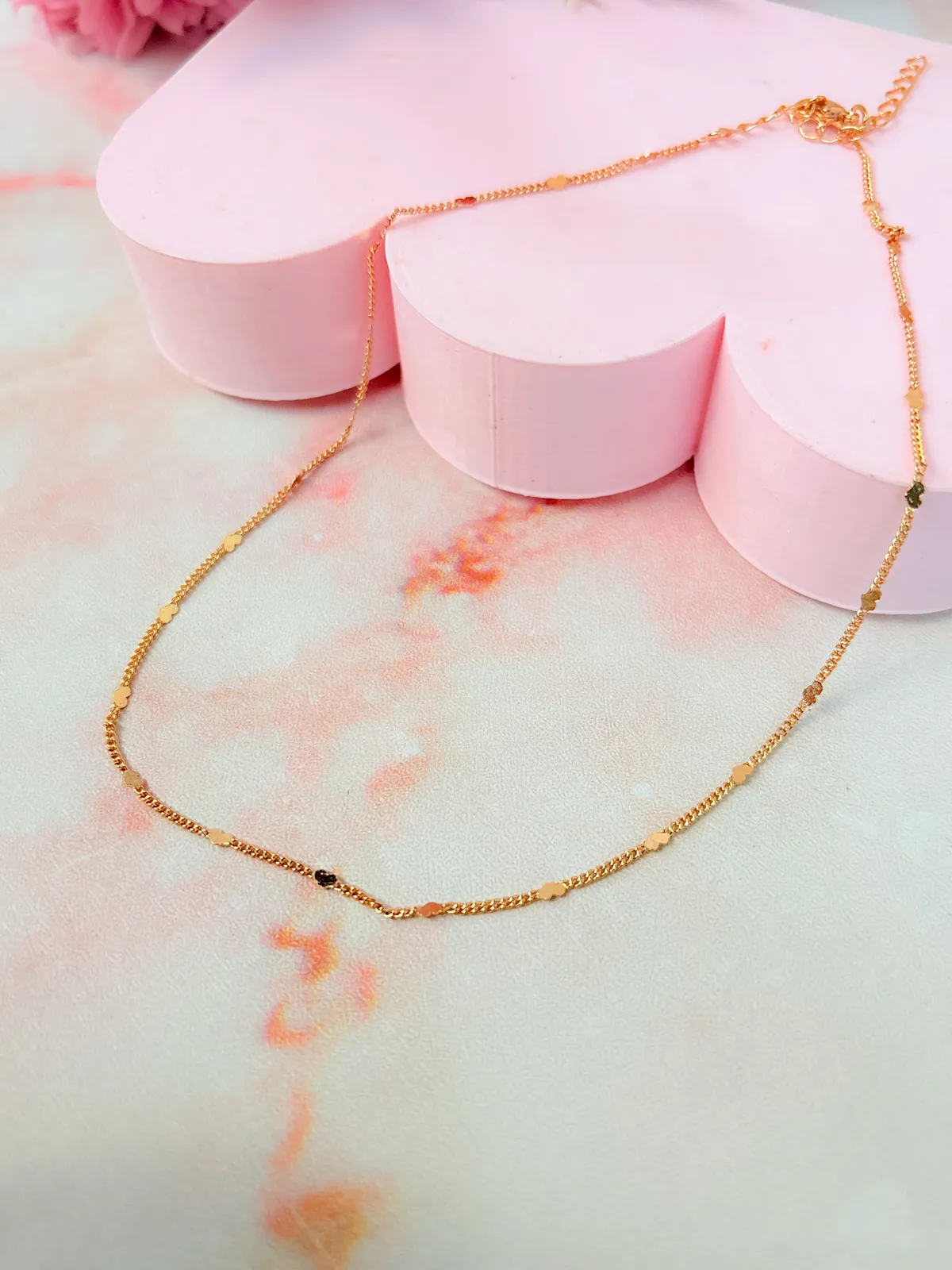 Choker mini corações achatados 