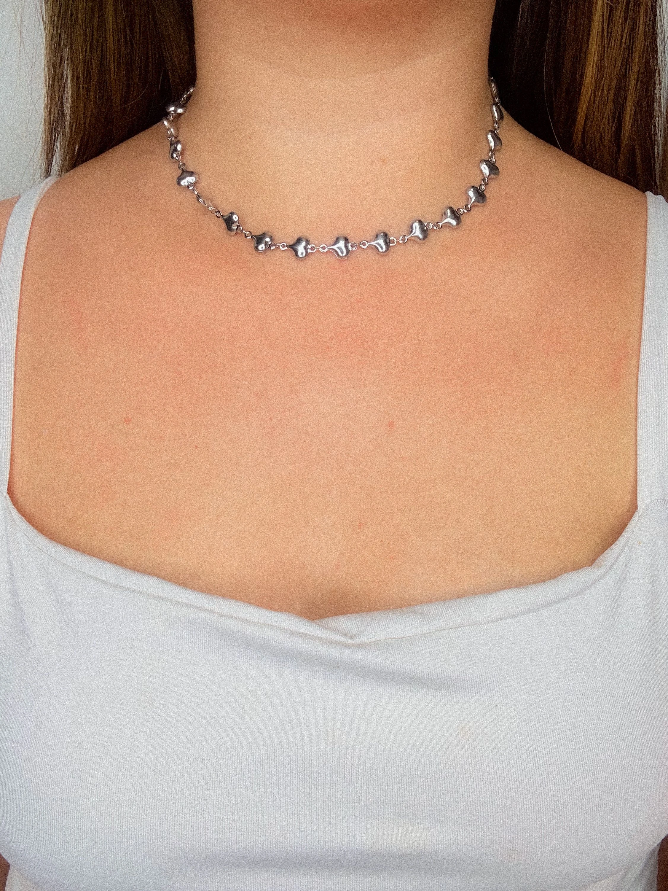 Choker corações - aço  - 1
