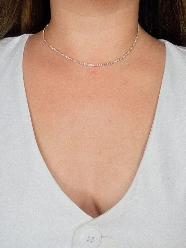 Choker revieira brilho dourado 