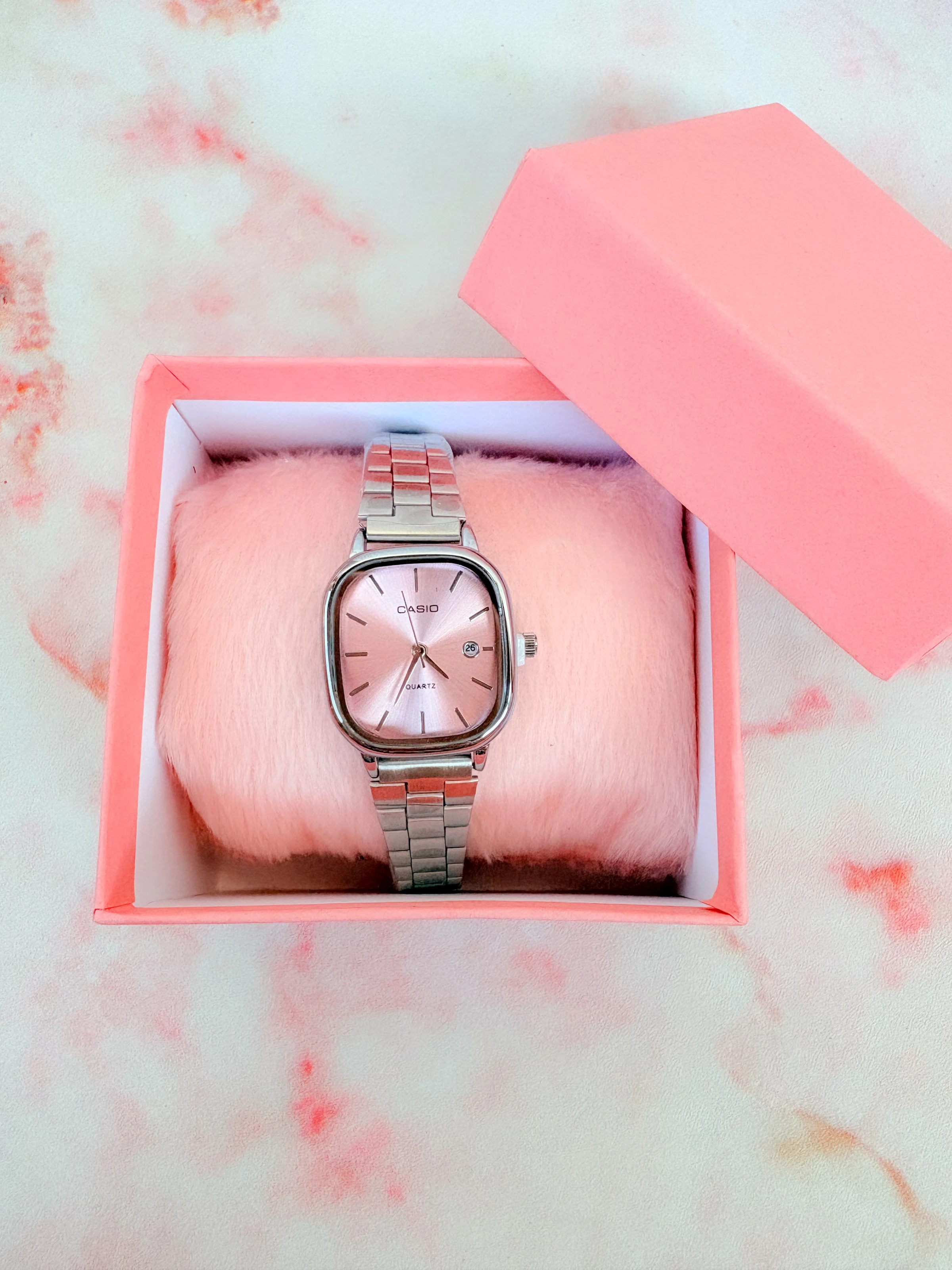 Relógio Casio prata - rosa  - 2