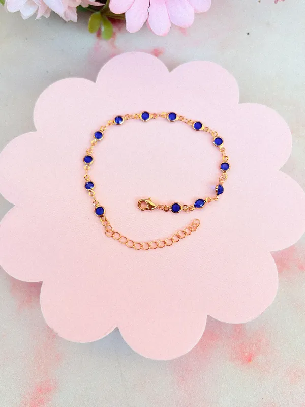 Pulseira pontinhos azul 
