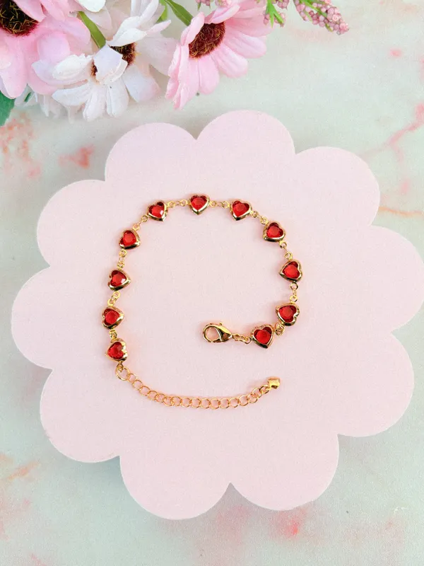 Pulseira corações vermelho  - imagem 2