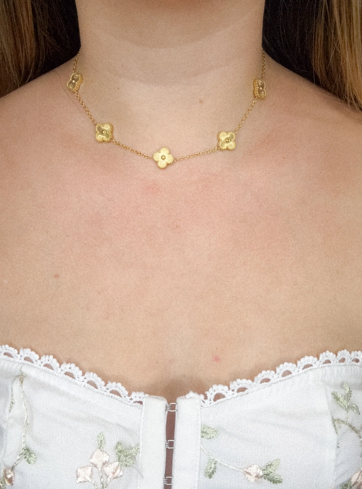 Choker trevo - aço inoxidável  - 1