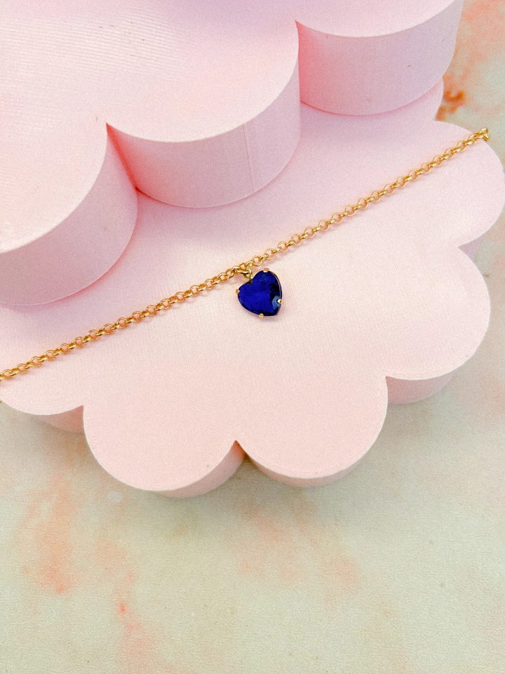 Pulseira elo português azul  - 1