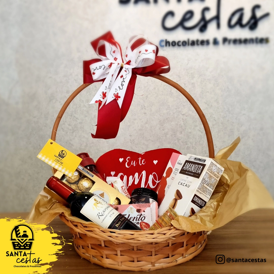 Cesta Vinho + Coração 