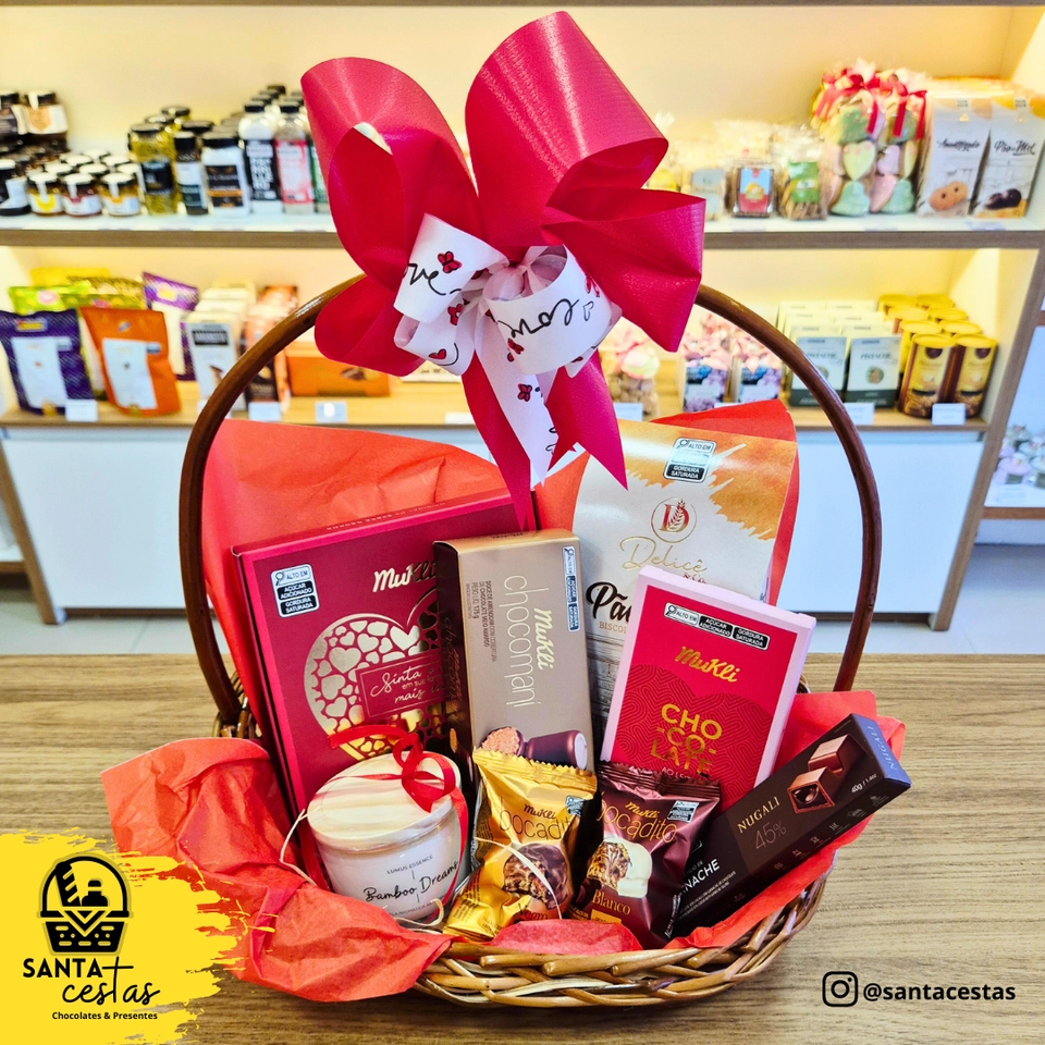 Cesta Chocolates + Vela Aromática - 1