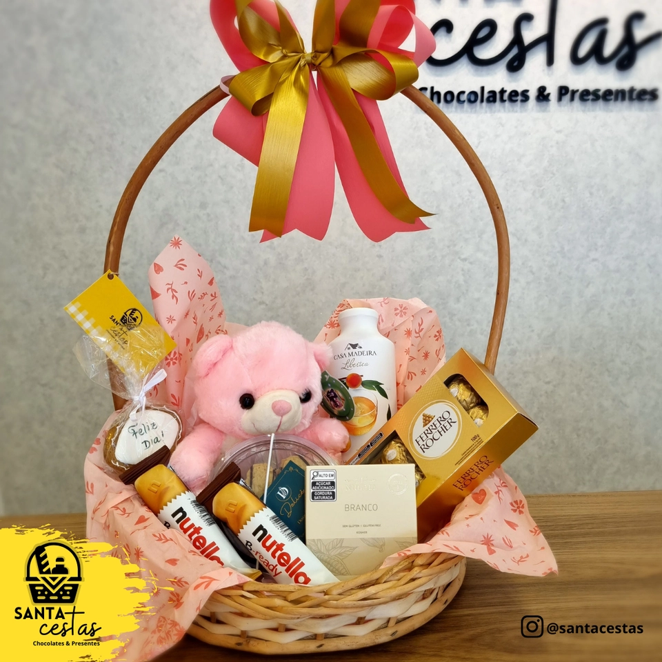 Cesta Chocolates + Ursinho