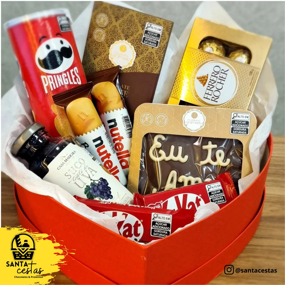 Box Coração + Chocolates - 1
