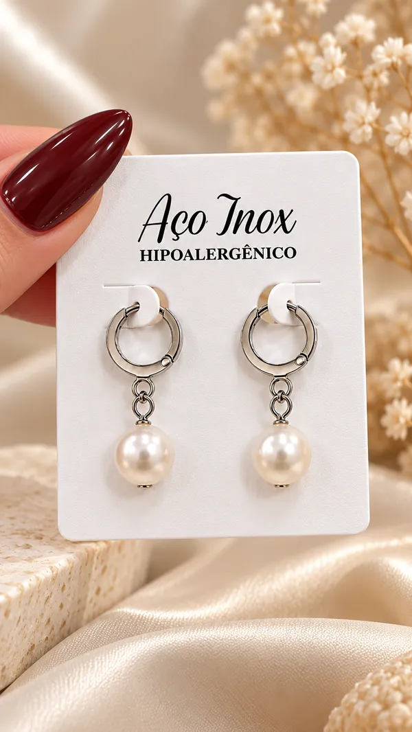 Brinco Argola + Perola