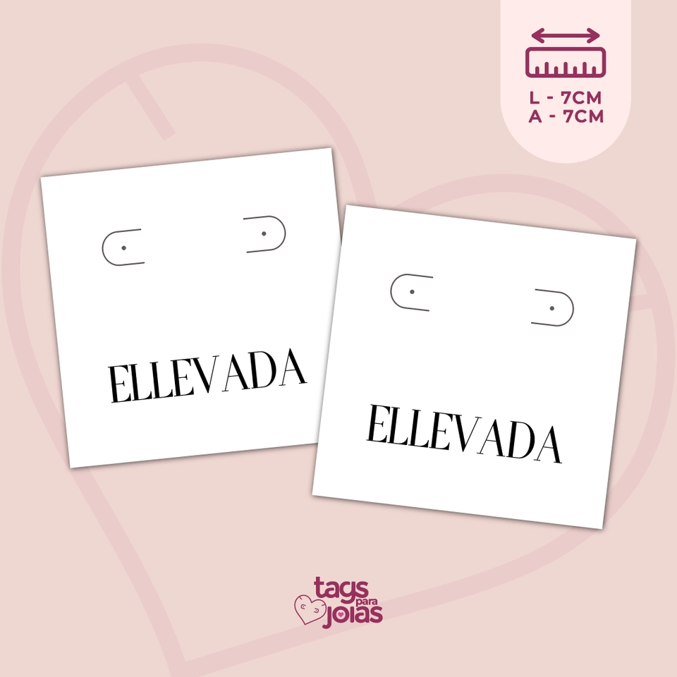 Tag Quadrada para Brincos Maiores - 7cm x 7cm