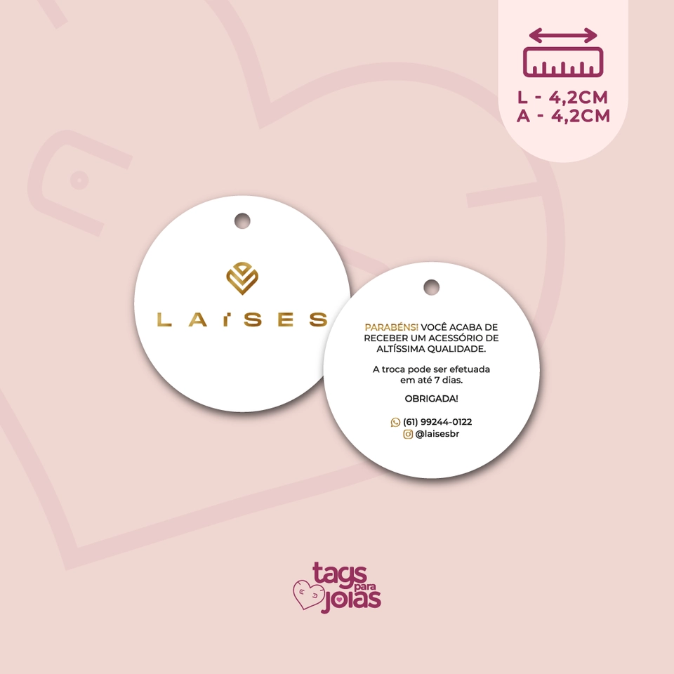 Tag Redonda - 4,2cm x 4,2cm - 1