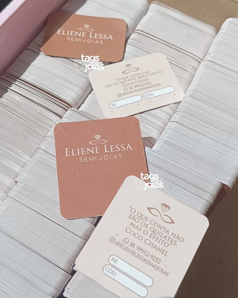 Mini Tag para Colar e Brinco - 4,2cm x 4,8cm - 2