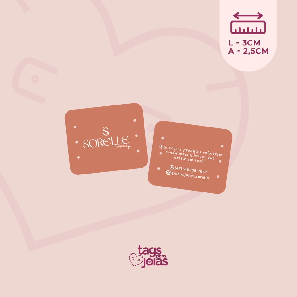 Mini Tag Trio - 3cm x 2,5cm - 1