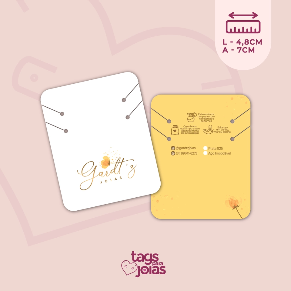 Tag para Colar Duplo/Escapulário - 6cm x 4,8cm - 1