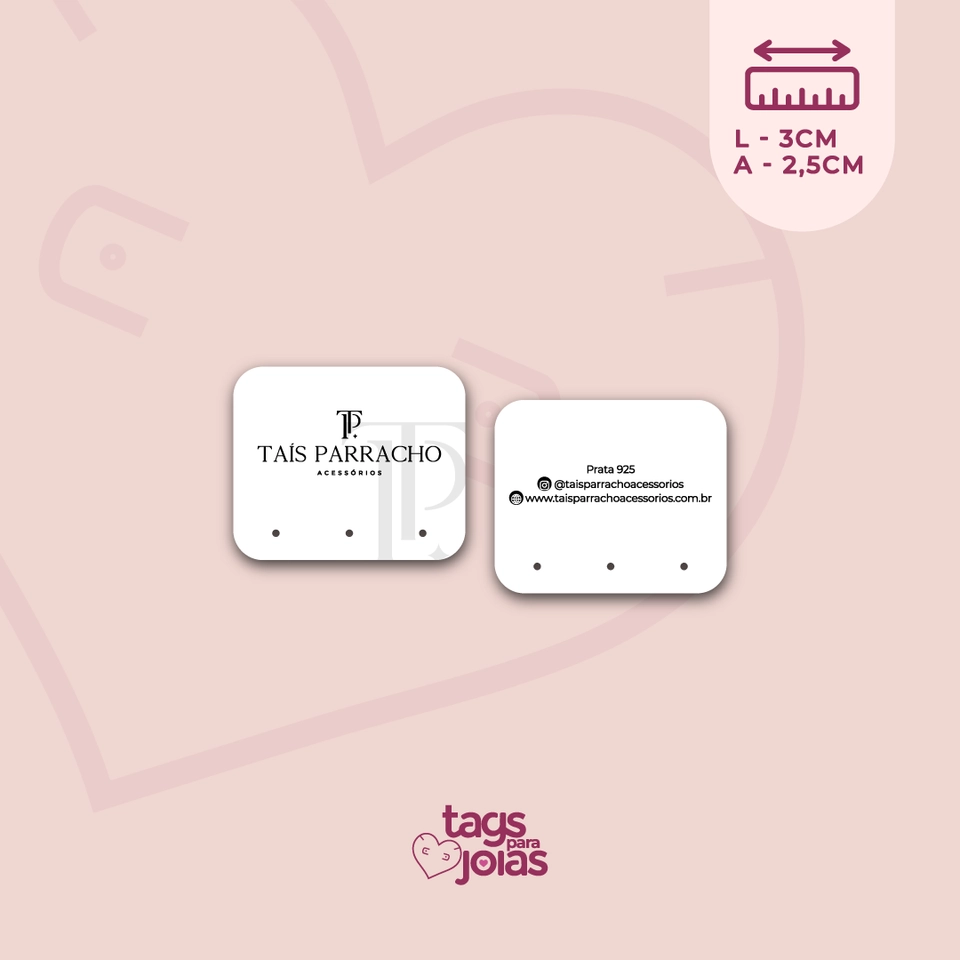 Tag para Trio Individual - 3cm x 2,5cm - 1