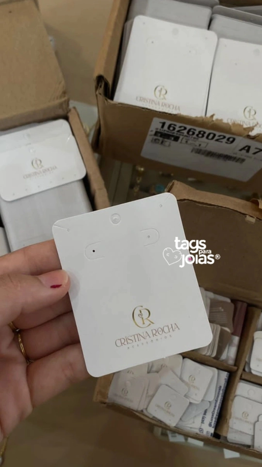Tag Classic para Colar e Brinco - 8cm x 6,5cm - 2