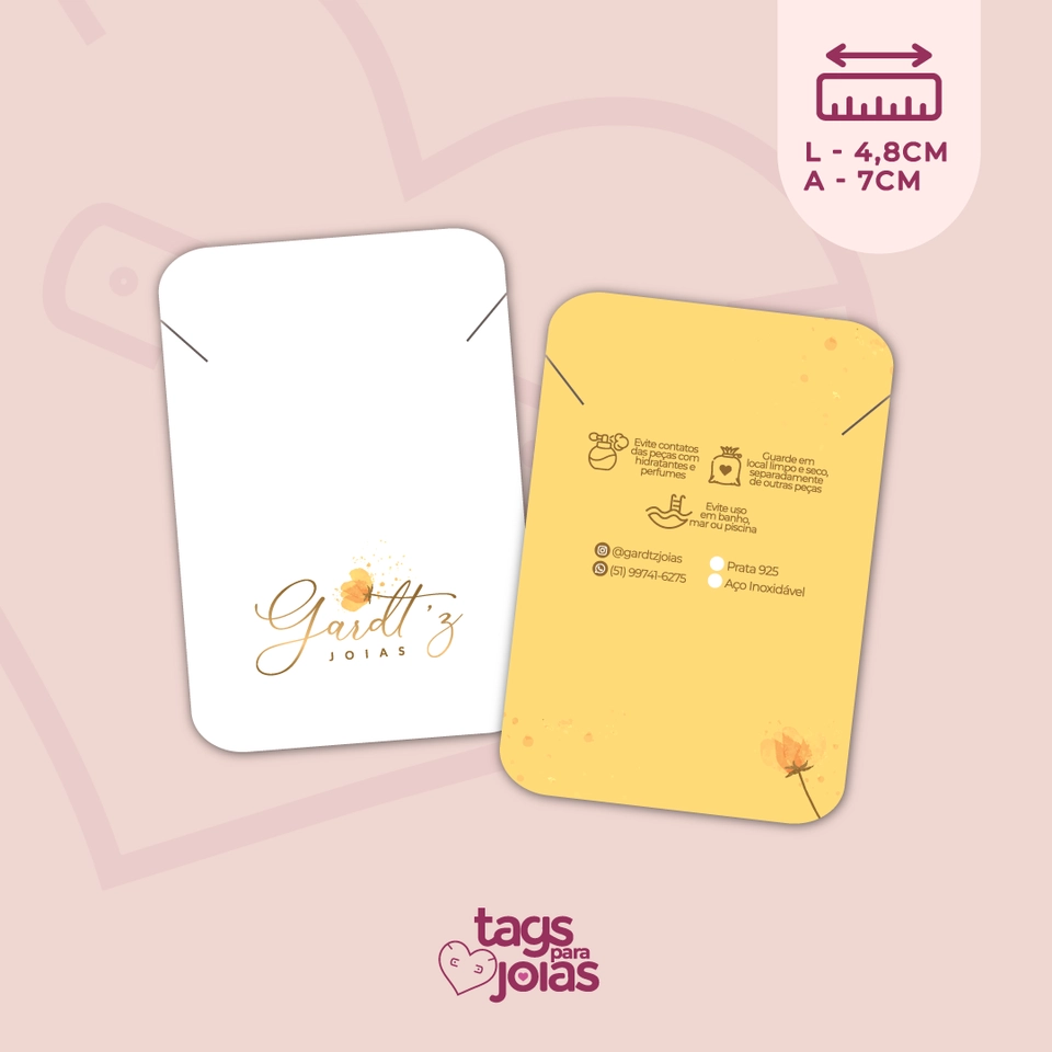 Tag para Colar - 7cm x 4,8cm - 1