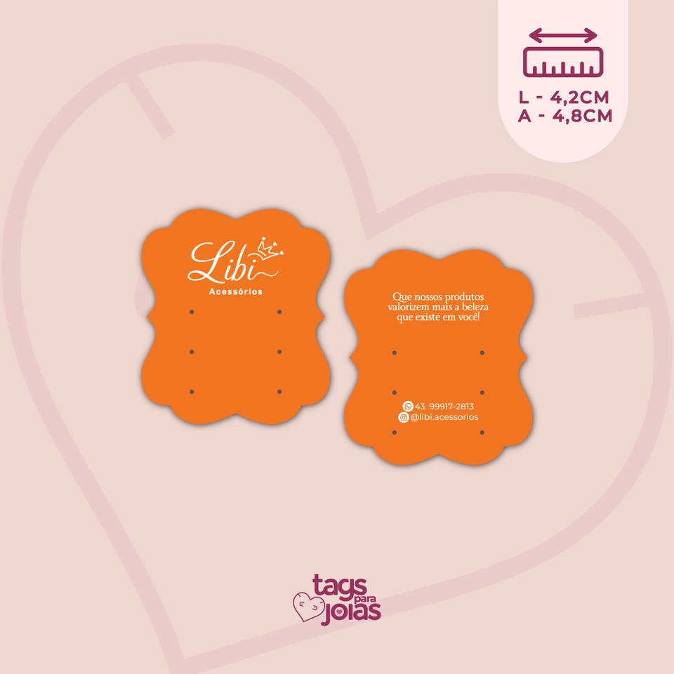 Tag Trio de Brincos • Corte Nuvem - 4,2cm x 4,8cm - 1