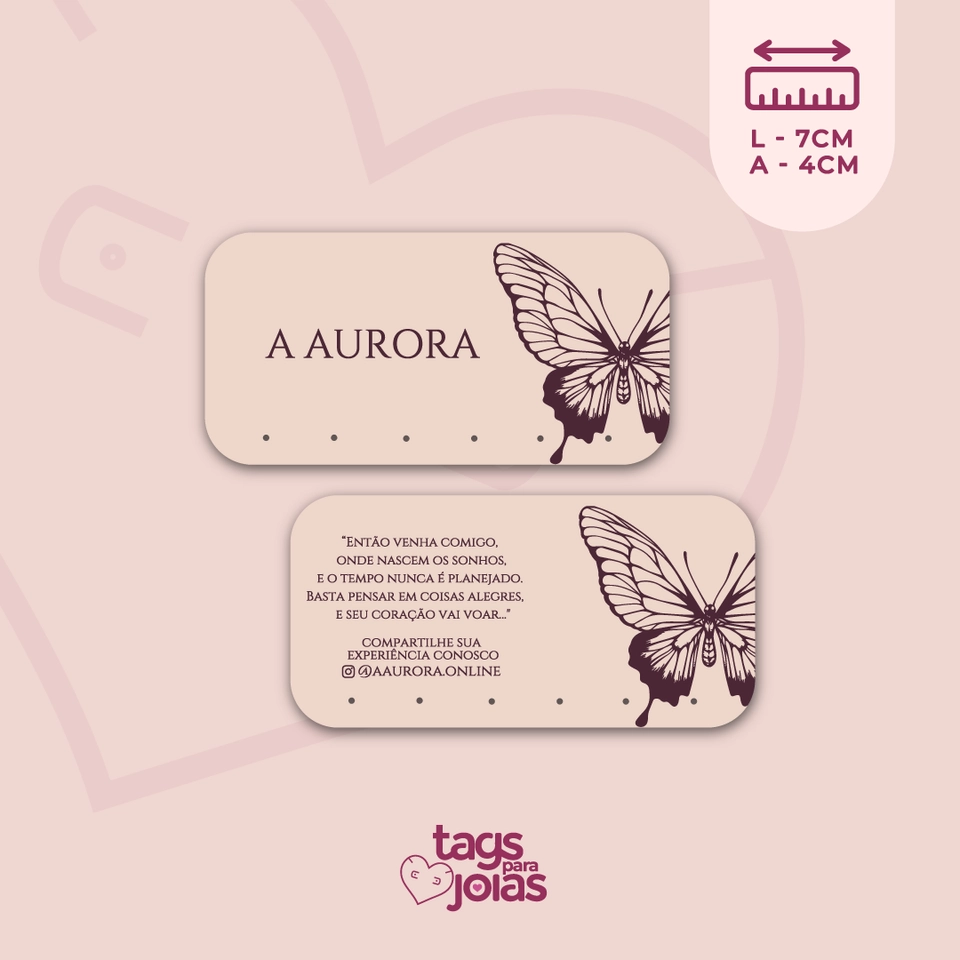 Tag Trio de Argolas - 7cm x 4cm - 1