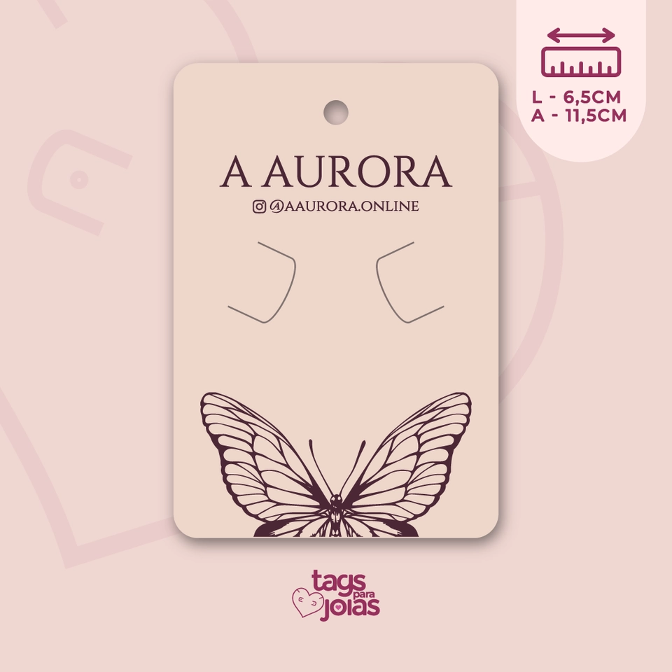 Tag para Acessórios de Cabelo - 11,5cm x 6,5cm