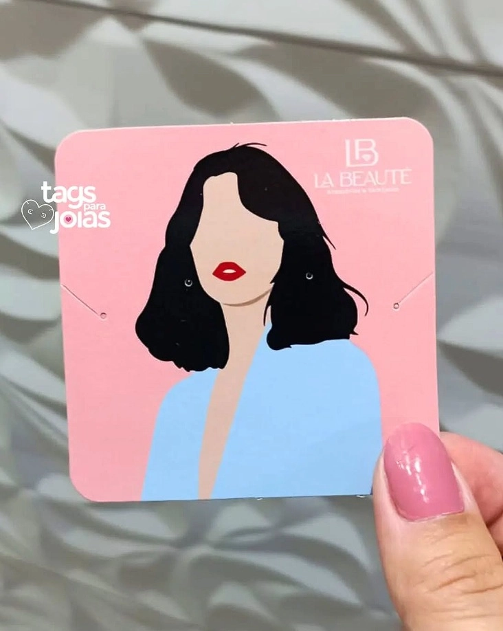 Tag Mulher para Colar e Brinco - 7cm x 7cm - 2
