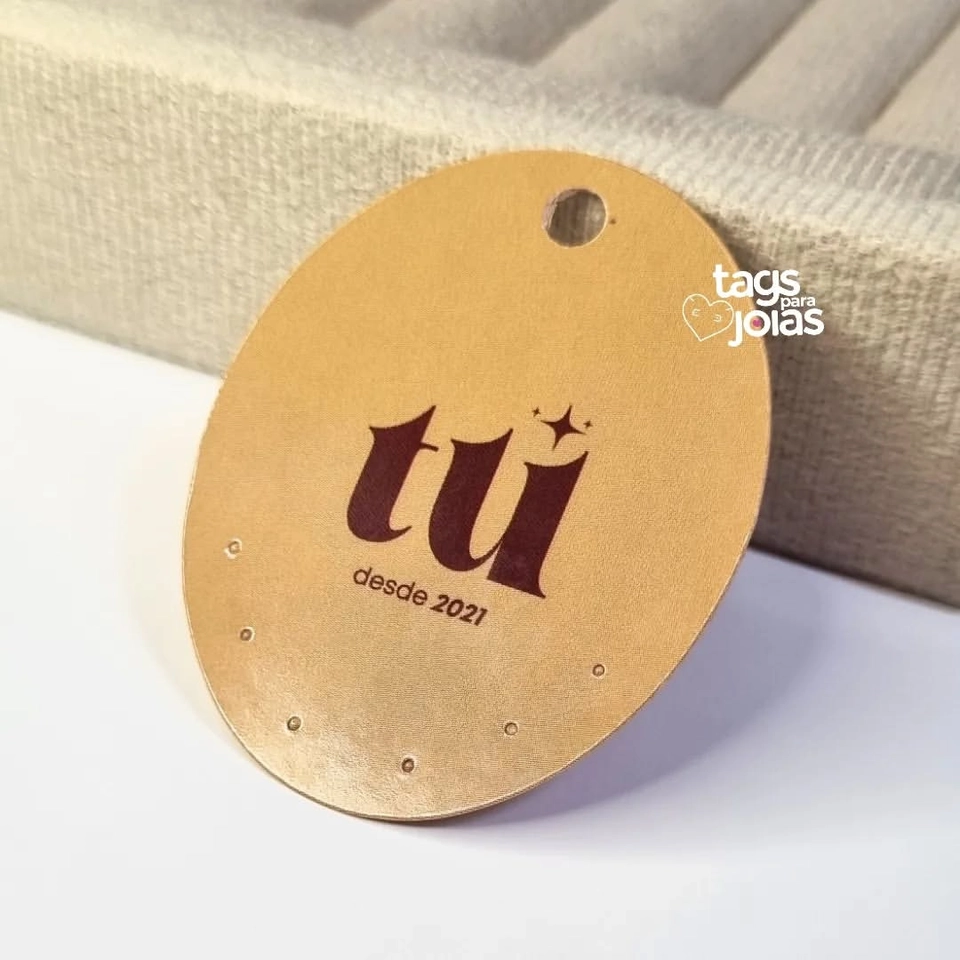 Tag Oval Trio de Argolas - 5,5cm x 4,5cm - 2