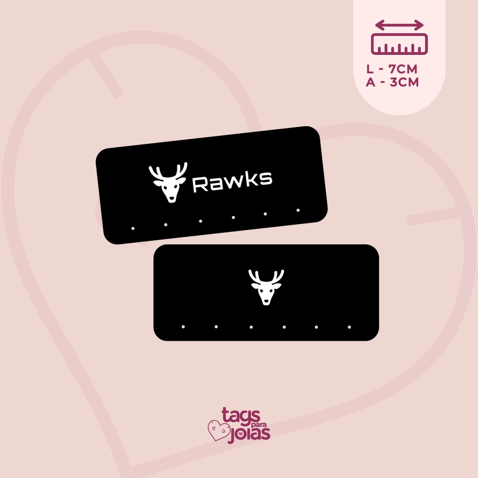 Tag Slim Trio de Argolas - 7cm x 3cm