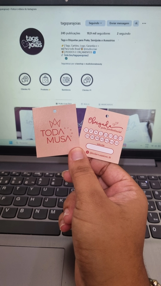 Tag Quadrada - 4,2cm x 4,8cm - 3