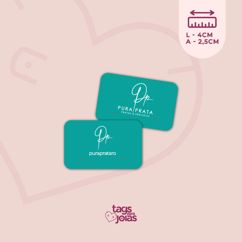 Tag Brinco Slim - 2,5cm x 4cm - 1