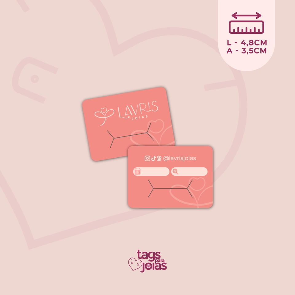 Tag Anel para Encaixe - 3,5cm x 4,8cm