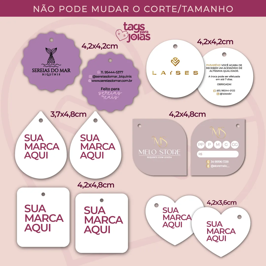 Mini Tags Corte Especial